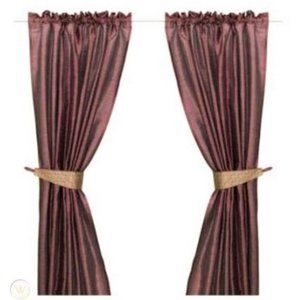 2 Curtain Panels 57" x 97" Amethyst Metallic sheen